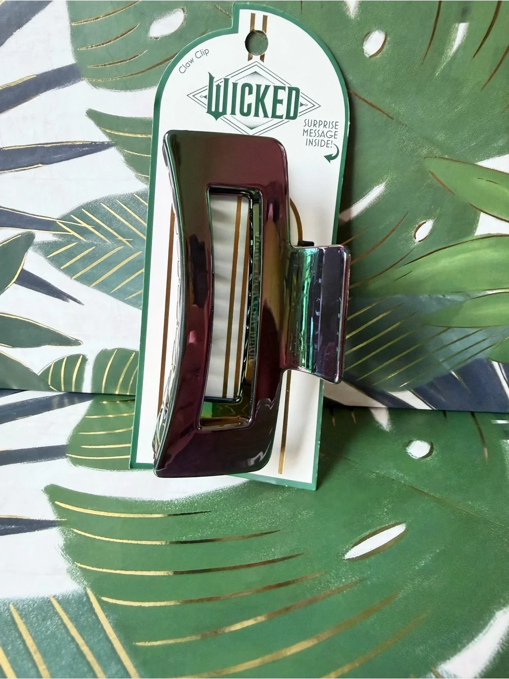 Scünci Wicked Elphaba Iridescent Claw Hair Clip Make Your Own Magic NWT